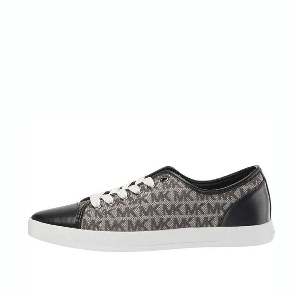 New! MICHAEL KORS Women's MK Logo City Sneakers Shoes Laceup Size 7.5 Graphite - Picture 3 of 8